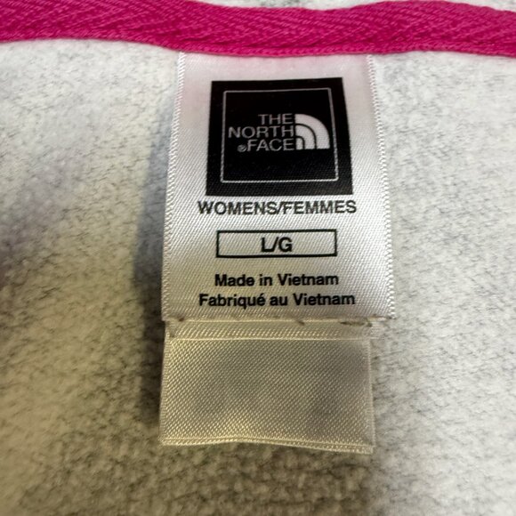 The North Face Full Zip Hoodie Women’s Large Gray Pink Logo EUC - Picture 5 of 10